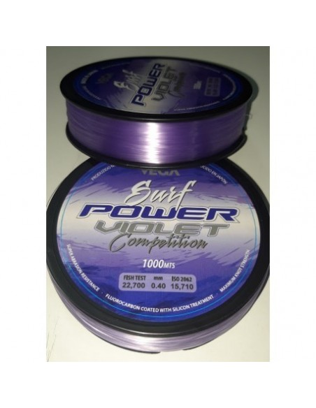 Hilo vega power violet competicion 1000m 0,16mm, hilo vega violet