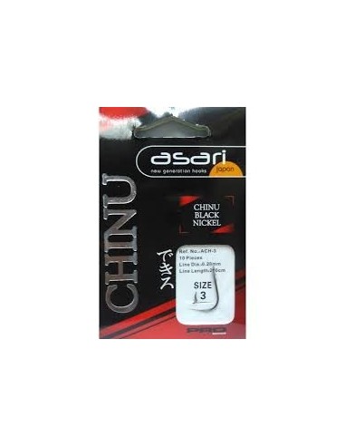 Anzuelo montado asari chinu black niquel nº1-tienda de pesca-anzuelo
