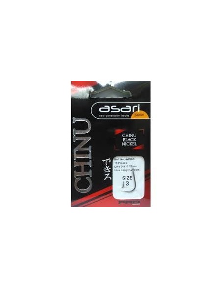 Anzuelo montado asari chinu black niquel nº1-tienda de pesca-anzuelo