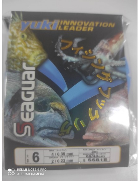 Montaje fluoro seaguar yuki de 3 anzuelos nº6-tienda de pesca-bajo