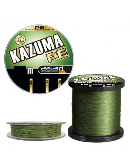 Trenzado asari kazuma 8x 0,40mm 1000m-tienda de pesca-hilo trenzado