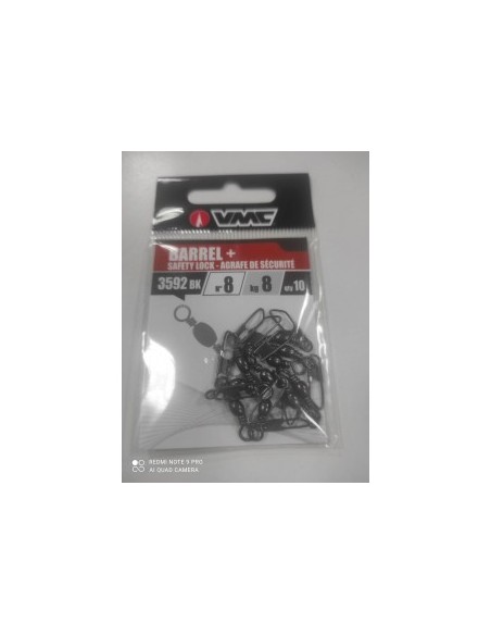 Emerillon barril vmc negro nº4 8kg-tienda de pesca-emerillon vmc negro