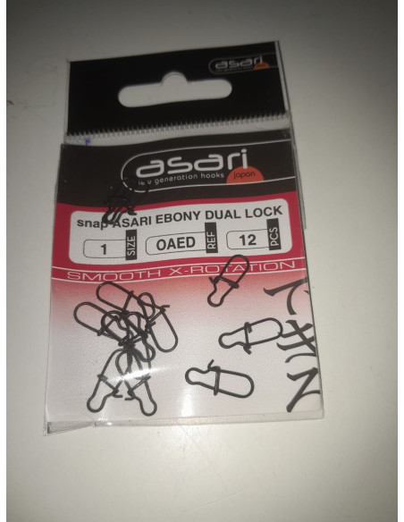 Grapa snap asari ebony dual lock talla 00-tienda de pesca-tienda nautica