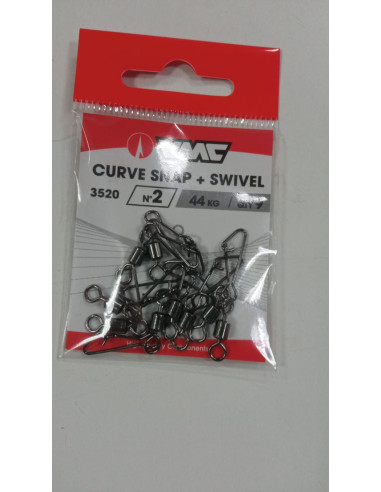 Emerillon vmc curve snap swivel nº8-tienda de pesca-emerillon rolling vmc