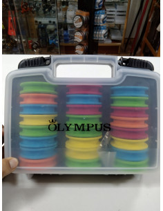 Caja de 24 plegadoras olimpus-tienda de pesca-náutica-caja de plegadoras