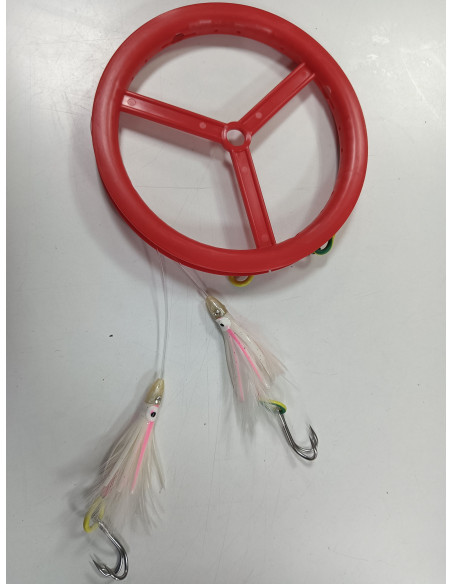 SEÑUELO FISHUS TAKO RIG MAGURO DOBLE BLANCO ROSA
