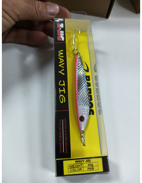 JIG BARROS WAVY 40G COLOR ROSA/PLATA