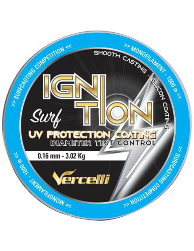 Monofilamento vercelli ignition surf 0,26mm 1000m-tienda de pesca-náutica