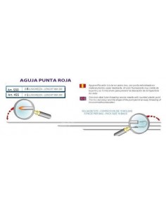Aguja stonfo 1mm 30cm punta naranja-tienda de pesca-aguja para cebo