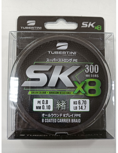 TRENZADO TUBERTINI SK 8X 0.30MM 300M VERDE + GORRA DE REGALO