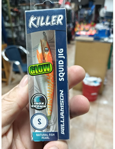 Jibionera willianson killer natural pearl-tienda de pesca-tienda náutica