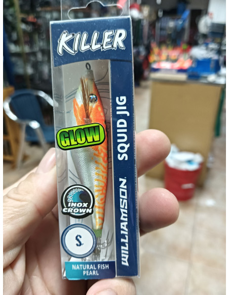 Jibionera willianson killer natural pearl-tienda de pesca-tienda náutica