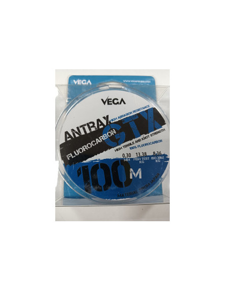 Fluorocarbono vega antrax 100% 0.25mm 100m, fluorocarbono vega antrax