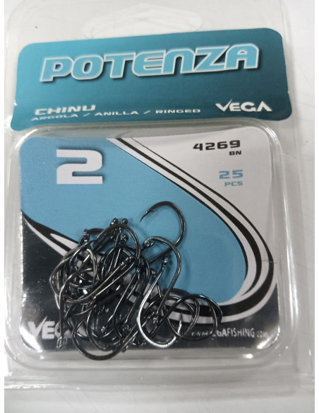 Anzuelo vega potenza chinu n2 ojal-tienda de pesca-tienda nautica-anzuelo