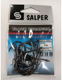 Anzuelo salper black scorpio serie 008c nº 7/0-tienda de pesca-anzuelos