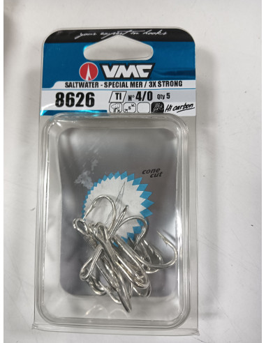 ANZUELO TRIPLE VMC Nº4/0 8626 INOX 5 uni.