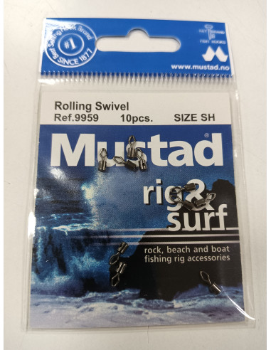 Rolling  swivel mustad nº10-tienda de pesca-tienda náutica-tienda barata