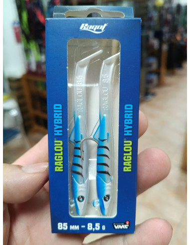 Vinilo raglou plomado x2 hybrid 85mm azul tigre-tienda de pesca-náutica