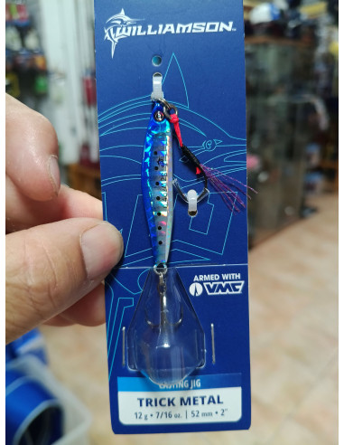 Jig willianson 52mm 12g trick metal blue silver-tienda de pesca-náutica
