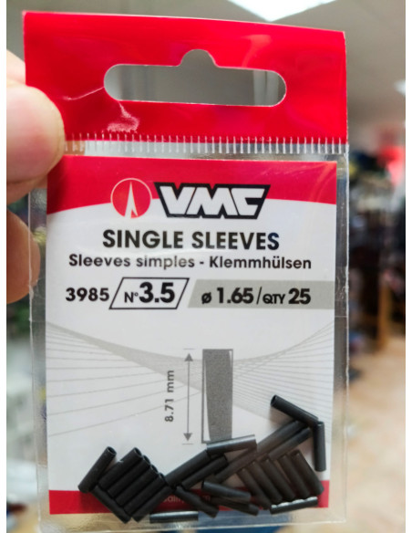 Tubito remache vmc nº3.5 1,65mm-tienda de pesca-tubito de alumino vmc