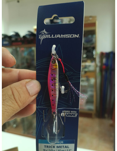 Jig willianson 62mm 18g trick metal pink sardine-tienda de pesca-náutica