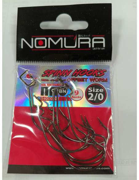 Anzuelo nomura offset worm 2/0-tienda de pesca-tienda náutica-wormer