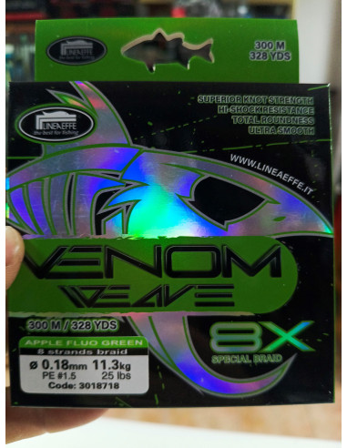 Trenzado lineaefe venom weave 8x 0.18mm-tienda de pesca-tienda náutica