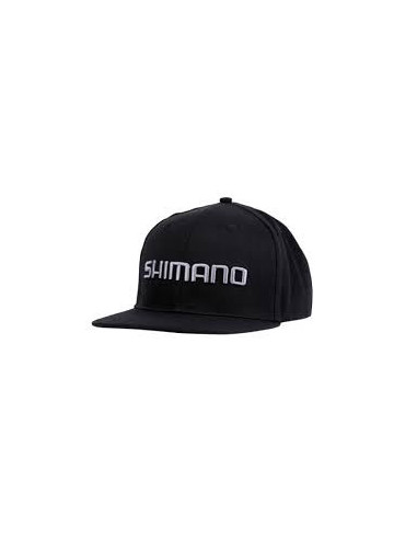 Gorra shimano negra con letras bordadas