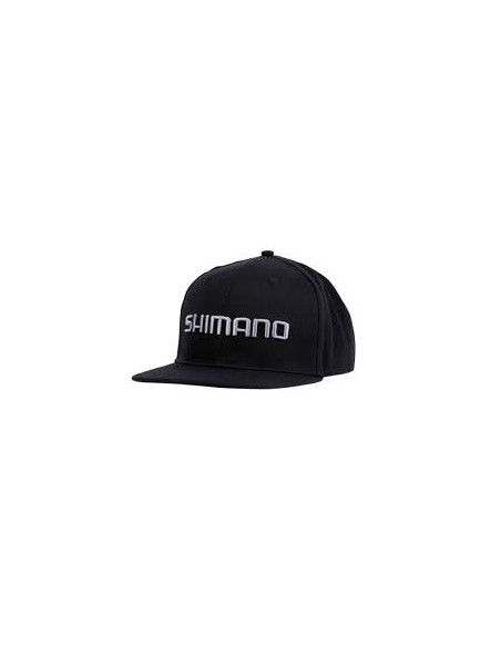 Gorra shimano negra con letras bordadas