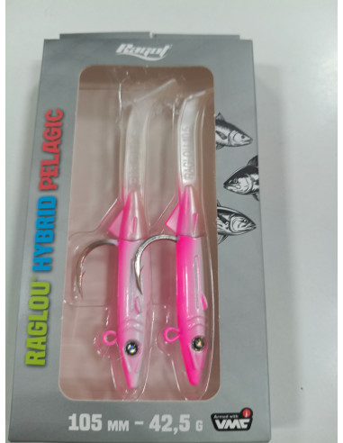 Vinilo raglou hybrid 105mm rosa-tienda de pesca-tienda náutica-señuelo