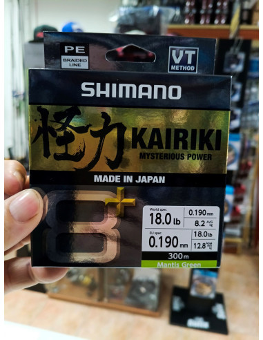 Trenzado shimano kairiki mysterius power 0.19mm 300m mantis green
