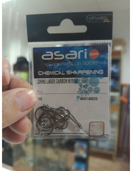 Anzuelo asari chinu niquel argolla nº1/0