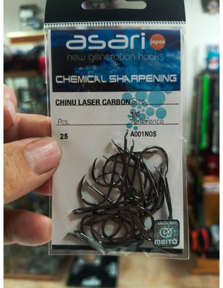 Anzuelo asari chinu laser carbon-tienda de pesca-anzuelo asari-anzuelo