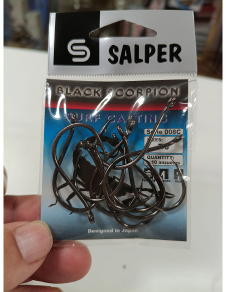 ANZUELO SALPER BLACK SCORPIO SERIE 008C Nº 6/0