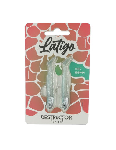 Vinilo látigo destructor baits 68mm green shad-tienda de pesca