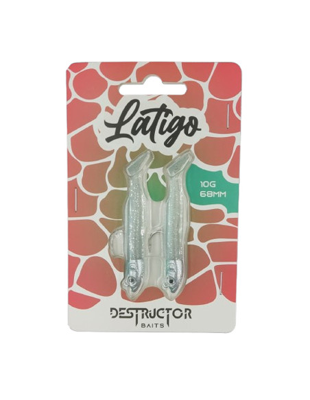 Vinilo látigo destructor baits 68mm green shad-tienda de pesca
