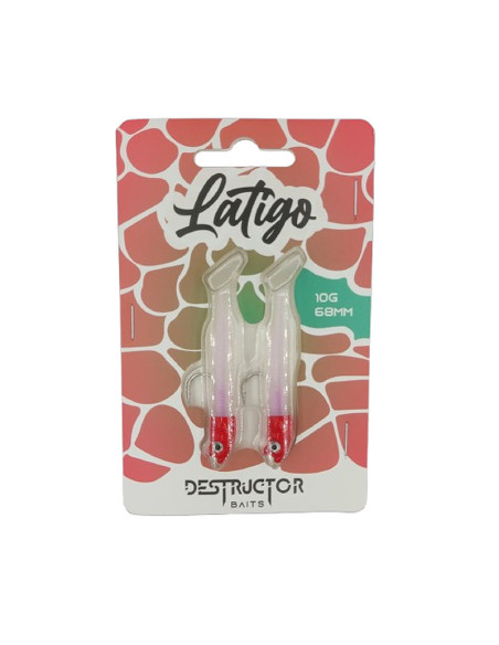 Vinilo látigo destructor baits 68mm red head-tienda de pesca-náutica