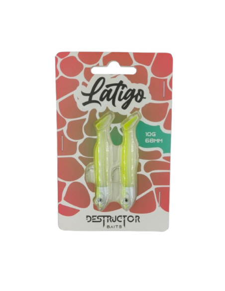 Vinilo látigo destructor baits 68mm-chartreuse-tienda de pesca-náutica