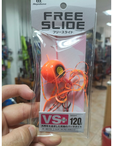 Jig kabura hayabusa free slide 120g color rojo