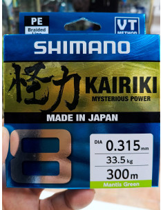 TRENZADO SHIMANO KAIRIKI 0.31MM 300M GREEN