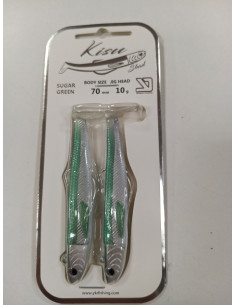 Vinilo ykr kisu shad 50mm 8g sugar green-tienda de pesca-tienda náutica