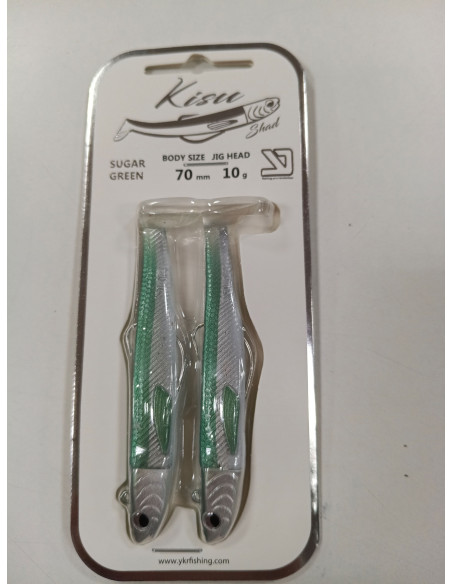 VINILO YKR KISU SHAD 70 MM 10GR SUGAR GREEN
